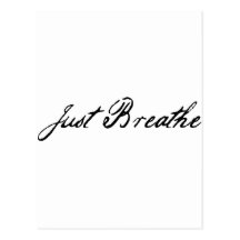 just breathe post card