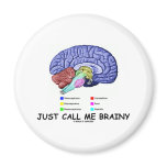Just Call Me Brainy (Anatomical Brain Attitude) magnets