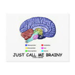 Just Call Me Brainy (Anatomical Brain Attitude) postcards