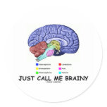 Just Call Me Brainy (Anatomical Brain Attitude) stickers