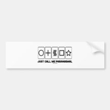 Just Call Me Paranormal (Zener Cards) Bumper Sticker