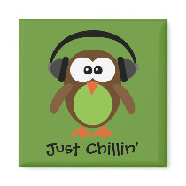 Just Chillin Owl With Headphones