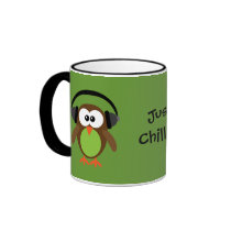Just Chillin' Owls With Headphones Mug