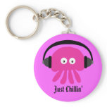 Just Chillin' Pink Jellyfish With Headphones