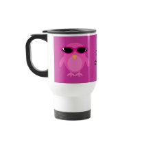 Just Chillin' Pink Owls With Sunglasses Coffee Mugs