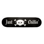 Just Chillin' Skull With Headphones Custom Skateboard