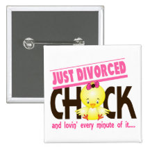 Just Divorced Chick Button
