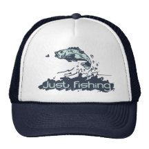 Just fishing two tone hat navy, white and teal