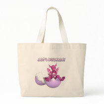 Just Hatched Baby Girl Dragon Diaper Tote Bag