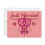 Just Married Abstract Venus invitations