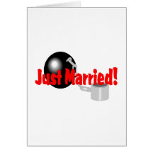 Just Married Ball and Chain Card