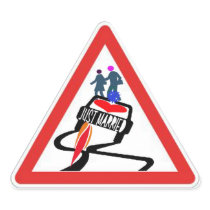 just married bis sticker en triangle