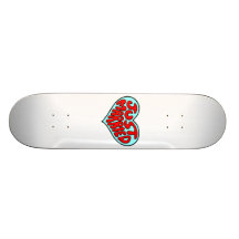 Just Married Blue Heart Skateboards