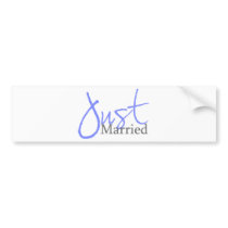 Just Married (Blue Script)
