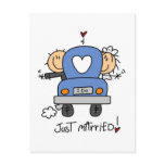 Just Married Bride and Groom T-shirts and Gifts postcards