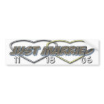 Just married bumper (change the date ) bumper stickers