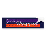 JUST MARRIED bumper stickers