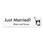 Just Married! Bumper Sticker Template bumper stickers