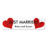 Just Married! Bumper Sticker Template bumper stickers