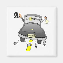 Just Married (Car) Fridge Magnets