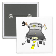 Just Married (Car) Pinback Buttons