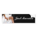 Just Married, Customise with Wedding Date bumper stickers