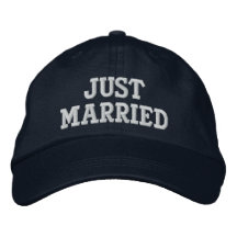 JUST MARRIED EMBROIDERED HATS
