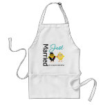 Just Married For As Long As We Both Shall Live aprons