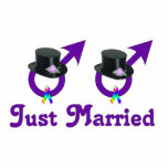 Just Married Formal Gay Male Acrylic Cut Out