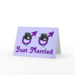 Just Married Formal Gay Male cards