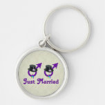 Just Married Formal Gay Male Keychain