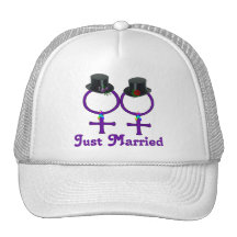 Just Married Formal Lesbian Mesh Hat