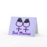 Just Married Formal Lesbians cards