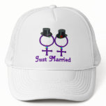 Just Married Formal Lesbians hats