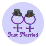 Just Married Formal Lesbians stickers