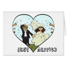 Just Married Greeting Card
