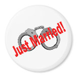 Just Married (Handcuffs) Fridge Magnet
