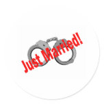 Just Married (Handcuffs) Sticker