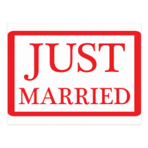 just married icon postcards