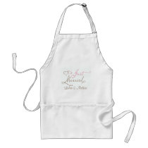 Just Married in chocolate and pink Apron