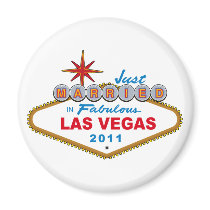 Just Married In Fabulous Las Vegas 2011 magnets