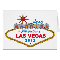 Just Married In Fabulous Las Vegas 2012 Vegas Sign cards