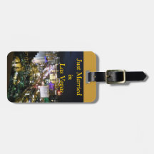 Just Married Las Vegas Bag Tag