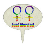 Just Married Lesbians Cake Toppers