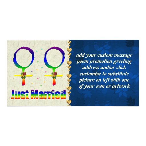 Just Married Lesbians Photo Cards