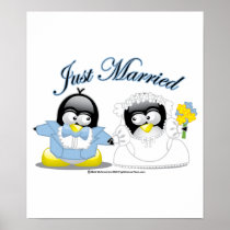 Just Married Penguins