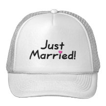 Just Married (Pink Hrt) Mesh Hat