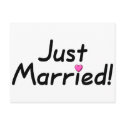 Just Married (Pink Hrt) postcards