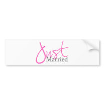 Just Married (Pink Script)