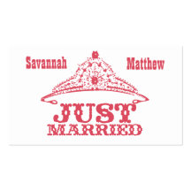 Just Married Princess Bride Tiara Weddings Business Cards